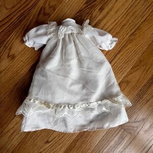 White Lace Doll Dress Gown Victorian Style Doll Dress
